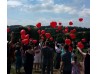 Hochzeitsherz aus Luftballons
