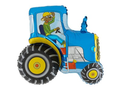 Folienballon Traktor blau