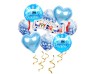 Luftballon Set Geburtstag hellblau