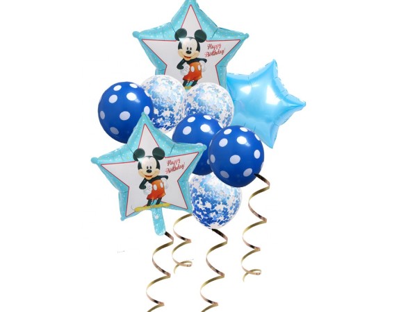 Folienballon Set Minnie Maus blau