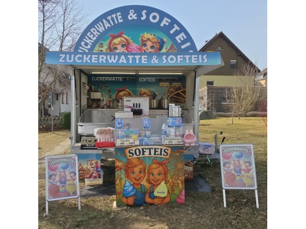 Verkaufsanhänger Zuckerwatte & Softeis